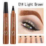 5 Color 4 Head Tattoo Eyebrow Pencil Waterproof Microblading Eyebrow Enhancers Long-lasting Natural Cosmetics Women Makeup TSLM1