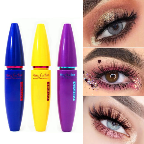 4D Silk Fiber Lash Mascara Colorful Professional Waterproof Eyelash Mascara Long Curling Thick Eyelash Extend Cosmetics TSLM1